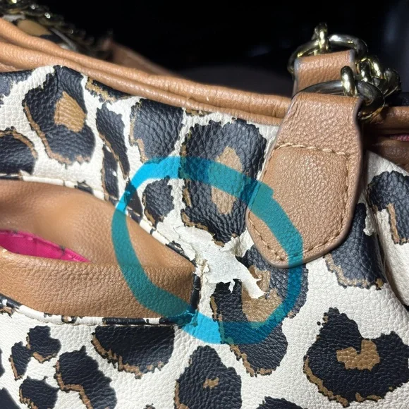 Betsey Johnson Tan Leopard Print Tote Bag - Picture 7 of 16